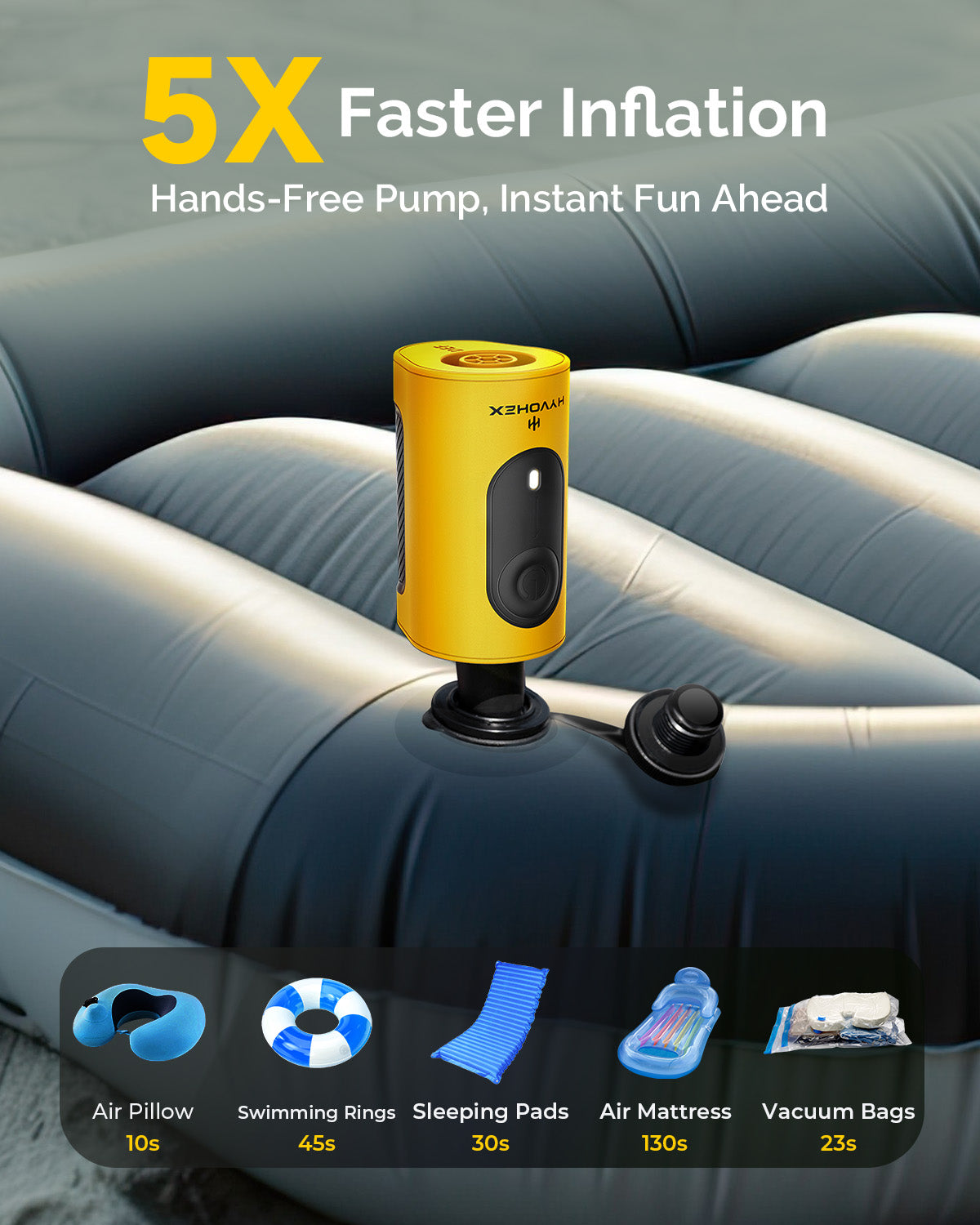 HYVOHEX HB2 Electric Air Pump for Inflatables (4000mAh Battery)