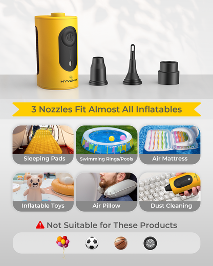 HYVOHEX HB2 Electric Air Pump for Inflatables (4000mAh Battery)